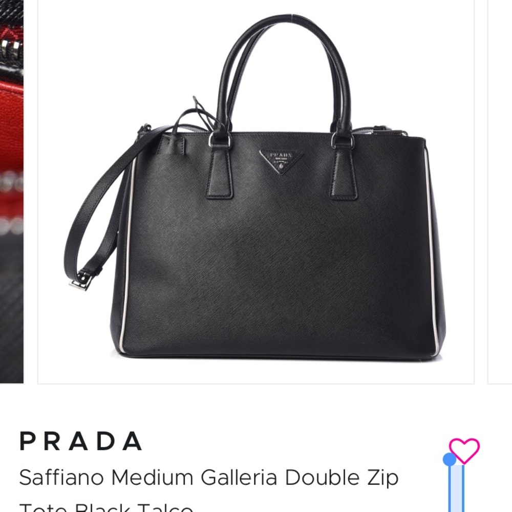 SOLD Prada saffiano Medium Galleria Double Zip Tote